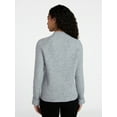 thumbnail image 3 of Time and Tru Women's Ribbed Mock Neck Sweater, Heavyweight, Sizes XS-XXXL, 3 of 5