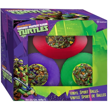 Hedstrom Teenage Mutant Ninja Turtles 3pk Vinyl Sport Balls