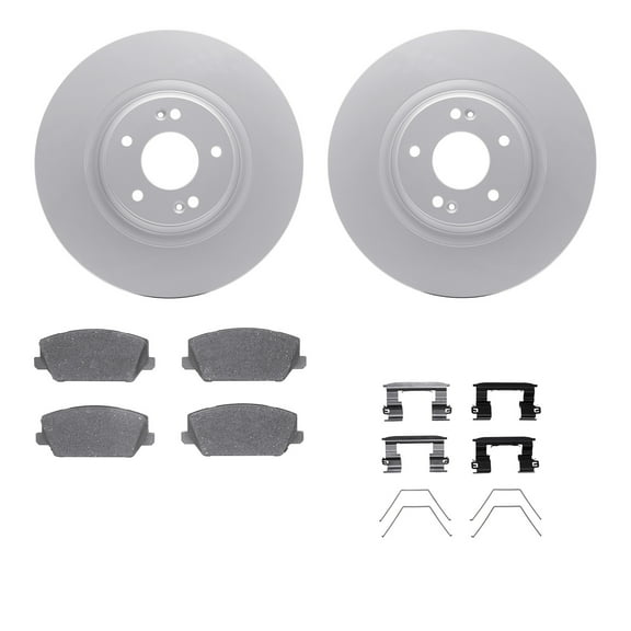 Dynamic Friction Company Front Geospec Brake Rotors with 5000 Advanced Brake Pads includes Hardware 4512-03197