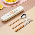 thumbnail image 3 of Miyuadkai Dinnerware Sets Clearance 304 Stainless Steel Chopsticks Spoon Set Spoon Chopsticks Set Travel Dinnerware Three Piece Set Kitchen Organizers and Storage B, 3 of 3