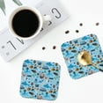 thumbnail image 5 of Pofeuu Animal Pirate Print Leather Coasters Set of 6, Round Cups Mugs Mat Pad for Home Kitchen Heat Resistant Drink Coasters,Square, 5 of 7