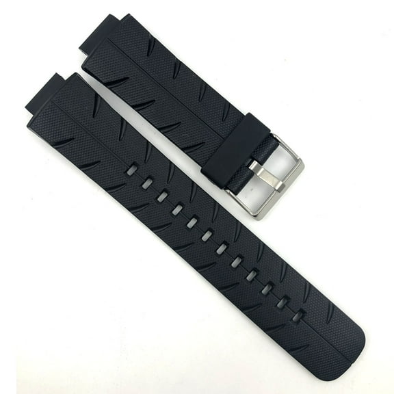 Casio Style Replacement 16mm Black Silicone Watch Band