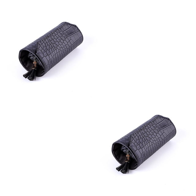 Estuche de exhibición Qarigey Rollo de pendientes Negro 2piezas