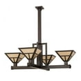 thumbnail image 4 of Meyda 164836 47 in. Square T Mission 4 Light Inverted Pendant, Timeless Bronze & Carmel Onyx, 4 of 5