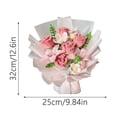 thumbnail image 3 of Handmade Crochet Bouquet, Knitted Sunflower & Rose Flower Bouquet, 12.6" Never Wilt Artificial Flowers for Valentine's Day, Mother's Day, Birthday Gift, Home Decor (Size & Style as Pictured), 3 of 4