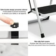 thumbnail image 4 of WAYPLUS 2 Step Steel Ladder, Folding Portable Step Stool w/ Non-Slip Feet, Rubber Pads, 330lb Capacity, 4 of 9