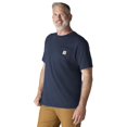 thumbnail image 1 of Camiseta Carhartt de manga corta, gruesa, con bolsillo, azul marino, 1 of 6