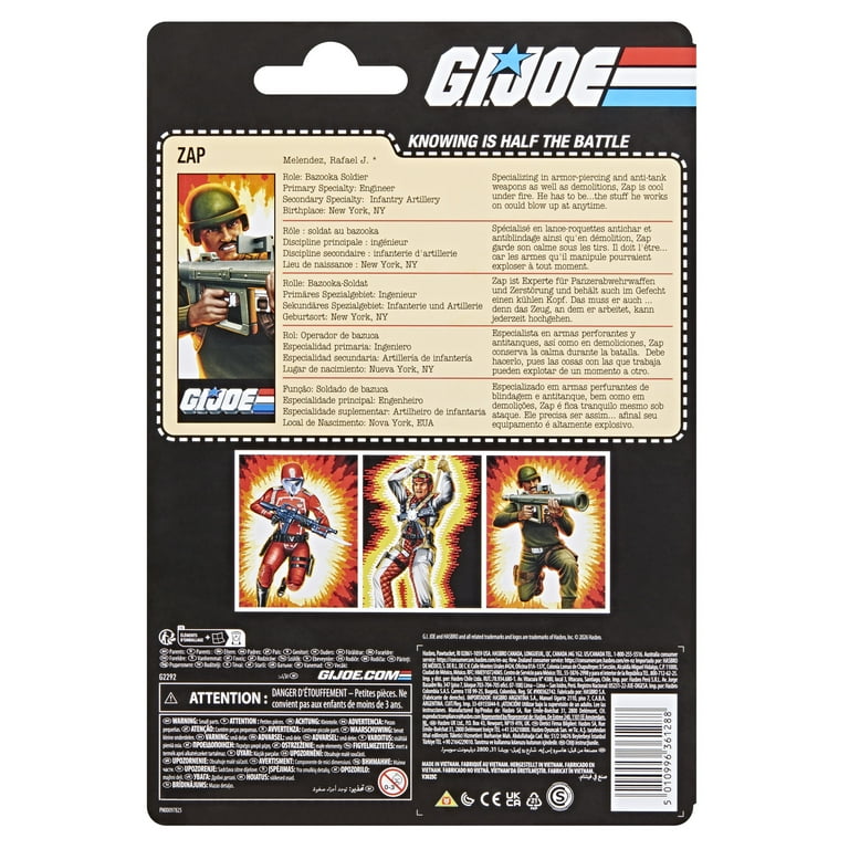 G.I. Joe Classified Series Retro Cardback, Rafael “Zap” Melendez