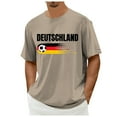 thumbnail image 1 of VBARHMQRT T-Shirts Graphiques pour Hommes Drapeau de l'Allemagne Imprimé Manches Courtes Col Rond T-Shirt Floral Tendance Mode Khaki, 1 of 6