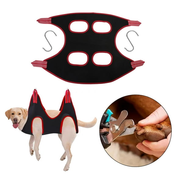 Hamaca funciones para el atención de mascotas, arnés para colgar perros, ayudante de hamacas para perros, soporte para perros para cortar uñas, S Yinane  Hamaca de aseo para gatos