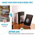 thumbnail image 4 of Bookends Acrylic 2 Pairs/4 Pieces Clear Book Ends For Shelves NonSkid Book Stoppers Decor, 4 of 6