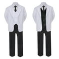 thumbnail image 2 of 5-7pc Formal Black White Suit Set Black Bow tie Neck Vest Boy Baby Sm-20 Teen, 2 of 3