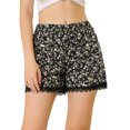thumbnail image 1 of INSPIRE CHIC Shorts à Taille Élastique avec Dentelle Imprimée Florale pour Femmes, 1 of 7