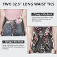 thumbnail image 6 of Pioneer Flower Floral Print Pattern Apron-Garden Aprons for Women with Pockets-Cotton Linen Waterproof Kitchen Cooking Gardening Aprons Adjustable for Kitchen,Cooking,BBQ and Salon 33x27 Inch, 6 of 7