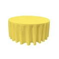 thumbnail image 1 of TCpop132R-YellowLgtP99 LA Linen Nappe en Popeline de Polyester, Jaune Clair - 132 Po. Rond, 1 of 4