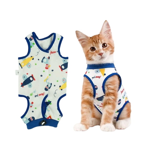 Cat Recovery Suit, Cat Onesie for Cats After Surgery, Breathable Soft Kitten Surgery Body Suit, Anti Licking ,S