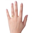 thumbnail image 4 of Three Stone Lab-Created Ruby Diamond Peekaboo Halo Engagement Ring In 14k Yellow Gold, 4 of 6