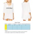thumbnail image 3 of Camiseta holgada con estampado de letras y bikini para cubrir la playa para mujer Sweethay FS7877-01, 3 of 5