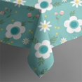 thumbnail image 5 of Pioneer Flower Floral Print Pattern Square Tablecloth, Waterproof Wipeable Spillproof Washable Table Cover for Home Kitchen Party Decor, 42"x42", 5 of 6