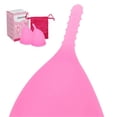thumbnail image 3 of Reusable Leakproof Menstrual Cup Silicone Period Cup Tampon Pad Alternative Feminine Menstrual Tool Pink2pcs L, 3 of 5