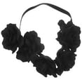 thumbnail image 4 of WHAMVOX Rose Flower Headband Adjustable Floral Wreath Garland for Parties Festivals(Black), 4 of 8
