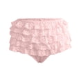 thumbnail image 4 of DHFJKG Women's Lace Trim Shorts Summer Layered Ruffle Trim Bloomers Shorts Cute Mini Pumpkin Pants Solid Color Low Rise Versatile Bottoms, 4 of 5