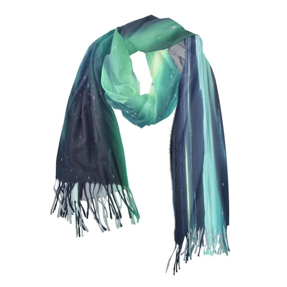 Aurora Pattern Soft Stylish Scarf 86.6''x30.7'' Lightweight and Warm, Breathable