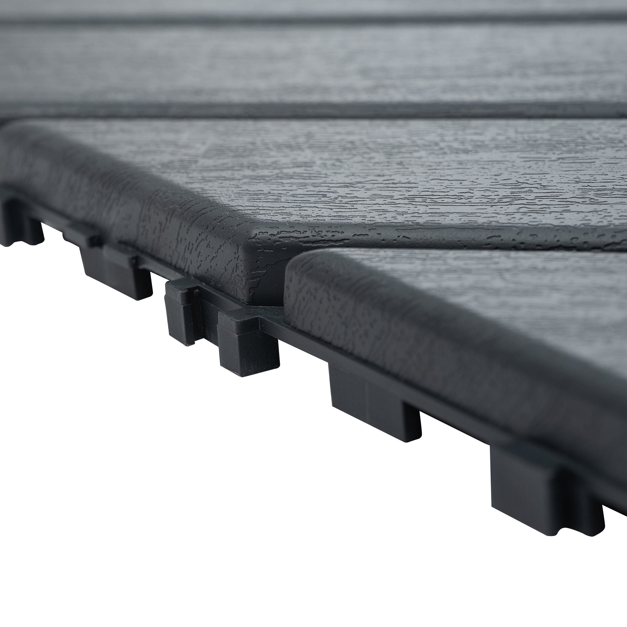 Alvantor 44 Pack Interlocking Deck Tiles, 12"x12"Plastic Waterproof Flooring Tiles for Outdoor & Indoor, Dark Gray