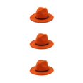 thumbnail image 1 of Minnieouse Sombreros con hebilla de cinturón, vestido de Color otoñal, gorras elegantes de ala ancha, abrigo de lana vaquero para niños, boda, Type1 NO1, 1 of 6