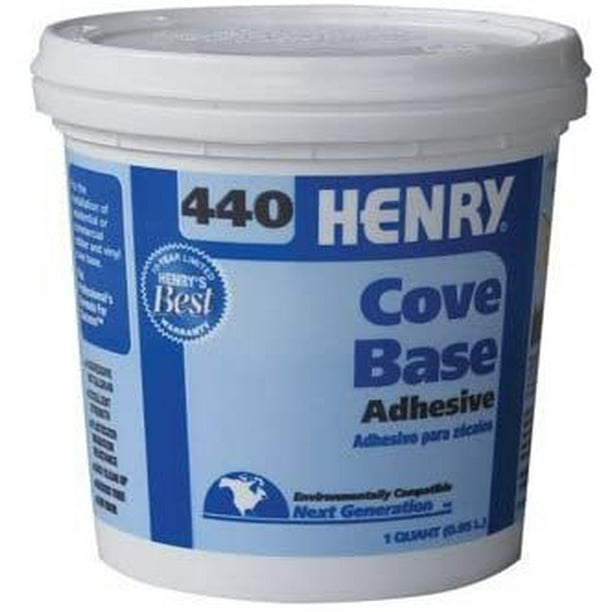 Henry No.440 Cove Base Adhesive Concrete Block, Drywall Wood, Brick, Plastic 1 Qt