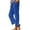 Blue, variant on Yoga Pants Women Summer High Waisted Pocket Relaxed Fit Durable Daily Breathable Trendy Full Hot Pink Trousers Sizes XL