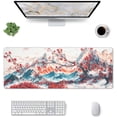 thumbnail image 3 of Watercolor Large Mouse Pad,Japanese 80 x 30 cm Desk Mat Gaming Mouse Pad, Extended Large Mouse Pad,Computer Mat with Non-Slip Base and Stitched Edge for Desk Office Home, 3 of 17