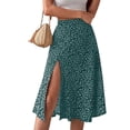 thumbnail image 1 of Falda de mujer, falda con estampado floral, falda de viaje dividida, falda de verano, salida de alta intensidad, 1 of 6
