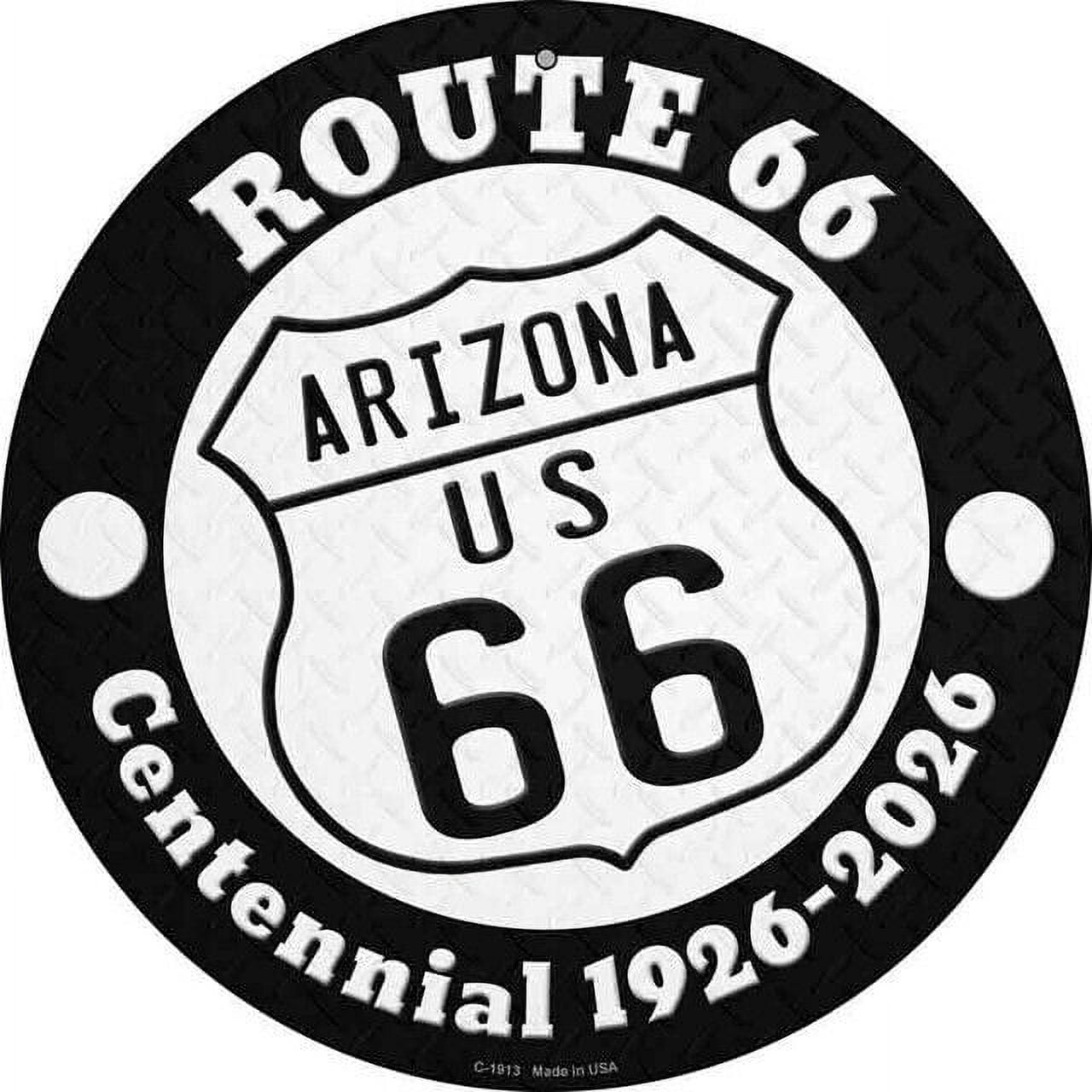Santa Monica Route 66 Shield Metal Sign – Aluminum Wall Plaque, Man Cave Garage Decor (Chico Creek Signs)