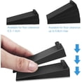 thumbnail image 4 of Tope de puerta de piso de goma antideslizante Ormromra 4 Piezas altura ajustable negro, 4 of 5