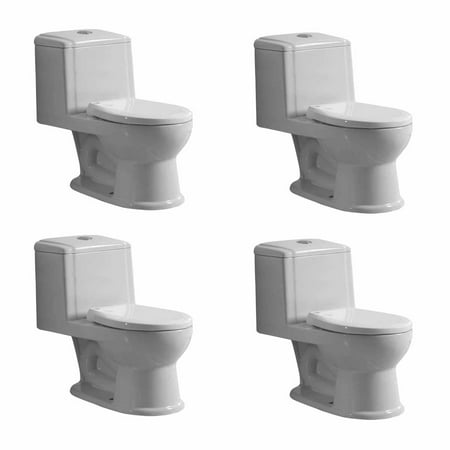 Child's Small Porcelain Toilet Potty Training Ceramic China Set of 4
