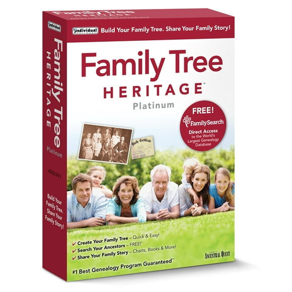 Individual Software Family Tree Heritage Platinum 9