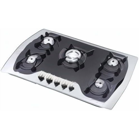 Gas Cooktop 36'' Gas Stove Top with 5 Burners, Built-In Gas Hob Suitable for Dual Fuel LPG/NG, Tempered Glass Stovetop Cooker for for Kitchen, Home, Apartments, RVs, Easy To Clean
