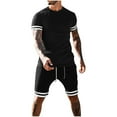 thumbnail image 2 of Sport Suit for Men Two Piece Set Shorts T Shirt Fashion Print Short Sleeve Round Neck Casual Summer Workout Outfits, 2 of 6