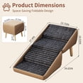thumbnail image 4 of YIYADO 2-in-1 Foldable Pet Steps Ottoman, Wooden Non-Slip Dog Stairs Ramp for Couch Bed, Height Adjustable Climbing Ladder, 4 of 6