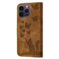 thumbnail image 2 of Compatible with iPhone 13 Pro Max Embossed Butterfly Cat Wallet Case with Card Slots Kickstand Cover, 2 of 5