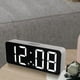 thumbnail image 5 of Reloj despertador de escritorio LED digital con temperatura para dormitorio, escuela o aprendizaje, color negro. Negro reflejado, 5 of 9
