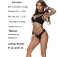 thumbnail image 2 of Clothing 2025 Women Fishnet Mesh Underwear BodyStocking Lace Smock Badydoll See Through Chemises Full Body Bodystocking Bodysuits Nightwear, 2 of 3