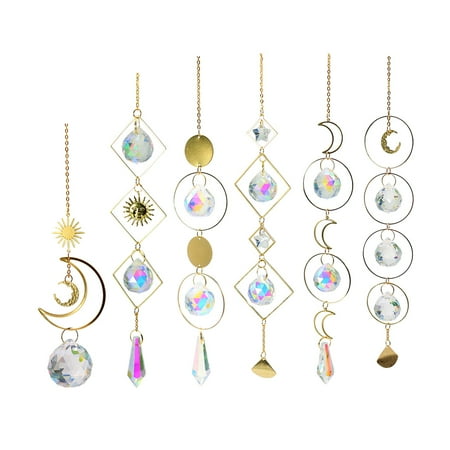 

YFMHA Moon Sun Ball Crystal Hanging Metal Pendant Garden Decor (24)