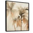 thumbnail image 2 of Designart "Vintage Tranquil Minimalist Tropical Palms II" Palms & Palm Trees Floater Framed Wall Art Prints, 2 of 5