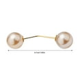 ZAROYEAX 2PCS Pearl Brooch Collar Clip Dress Cardigan Collar Safety Pins Artificial Pearls