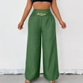 thumbnail image 4 of Kaemgyyd Palazzo Pants for Women High Waisted Wide Leg Stretchy Trousers Vintage Casual Flowy Pants Outfit, 4 of 4