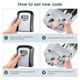 thumbnail image 3 of Key Lock Box for Outside 4 Digit Code Security Safe Box for House Keys Spare Keys Storage ,Compact Design, 3 of 6