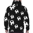thumbnail image 5 of Hoodies for Men - Cute soccer balls black Long Sleeve Comfrt Men'S Fashion Hoodies & Sweatshirts, Sweatshirts for Men Hoodies Pullover Clothing Clothes with Pouch, 5 of 7