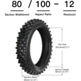 thumbnail image 2 of 3.00-12 80/100-12 Rear 2.50-14 60/100-14 Front Tire Inner Tube Works with 90cc 110cc 125cc SSR CRF70 CRF110 XR70 KLX110 KX60 KX65 KX110 JR80 RM60 TTR90 TTR110 PW80 Dirt Pit Bike Off Road Motocross, 2 of 9